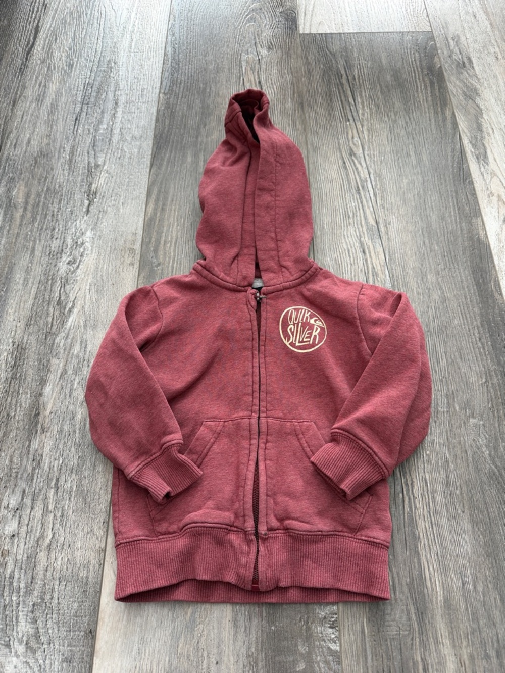 Quiksilver Kids Burgundy Zip-Up Hoodie